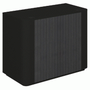 Comptoir noir Vertigo T03 2 angles arrondis MDF noir et noir 120x60x93cm