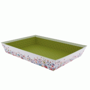 Corbeille carton rectangulaire Primavera 36x27x6cm_0