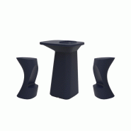 Ensemble NOMA table + 2 tabourets - bleu