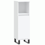 Helloshop26 - Armoire de salle de bain moderne avec rangement flexible 30 x 30 x 100 cm en bois d'ingénierie blanc 02_0049009 - blanc Bois massif 300