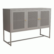 Helloshop26 - Buffet commode meuble de rangement salon entré chambre acier 120 x 40 x 80 cm gris 03_0009040 - 3000224482085