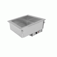 KBS Gastrotechnik KBS Bain-marie sec encastrable Gn 2/1 prêt à brancher 230 Volt acier inoxydable - 70510128