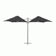 METRO PROFESSIONAL Parasol suspendu carré avec 4 toits de parasol Tomoko, aluminium, 2 x 2 m, hydrofuge, anthracite/platinum - noir aluminium 4337231