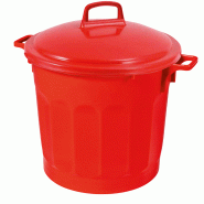 Poubelle ronde tri sélectif 75L Gilac - Rouge_0