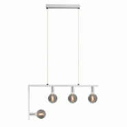 ROSSINI ILLUMINAZIONE Twin Lampe À Suspension Design Moderne En Métal, Couleur Blanc Mat, Raccordement E27, Ip20, 75W - Groupe Rossini - blanc TWI00