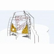 Structure de jeux combinees inox 20 enfants gamme delta - delta3 - crea equipements