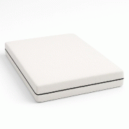 THE WHITE STONE Matelas double français 140X190 mousse hypoallergénique | Hauteur 14 cm | Orthopédique | Housse anti-acariens | Fabriqué Italie -