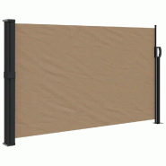 Auvent latéral rétractable taupe 120x500 cm Modèle Aéris Confort - 4004409