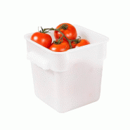 Bac alimentaire 4L 18x18x19cm polypropylène blanc