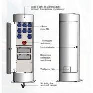 Colonéo médium - borne de distribution d'énergie fixe - escaflux - poids : 60 kg environ