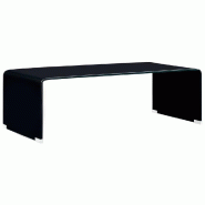 Décoshop26 - Table basse design moderne et contemporaine 98 x 45 x 31 cm Verre trempé noir DEC039866 - noir 3000264627347