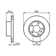 Disque de frein Bosch 0986478043 - ventilé de l'intérieur - boîte de 2 disques - 5 trous Disque de frein Bosch 0986478043 - ventilé de l'intérieur - boîte de 2 disques - 5 trous