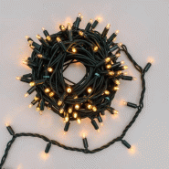 Guirlande flash stroboscopique blanc chaud 10M IP67 120 LED prolongeable 230V Lotti - 8024199048980