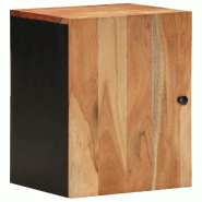 Helloshop26 - Armoire murale de salle de bain rangement bois acacia 38 x 33 x 48 cm design naturel en bois acacia 02_0047128 - Bois massif 30002346085