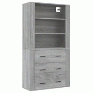 Helloshop26 - Buffet bahut commode armoire meuble de rangement organisateur cuisine salle de séjour salon haut sonoma bois 02_0035638 - 3000212431675 Helloshop26 - Buffet bahut commode armoire meuble de rangement organisateur cuisine salle de séjour salon haut sonoma bois 02_0035638 - 3000212431675