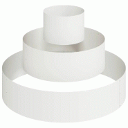 Helloshop26 - Cache-pot de jardin rond moderne 90 x 90 x 20 cm design industriel en acier blanc 02_0052277 - blanc métal 3000237332575