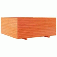 Helloshop26 - Jardinière bac lit surélevé plantes fleurs terrasse jardin cire 110 x 110 x 49,5 cm bois de pin massif marron 02_0038428 - 3000217667628 Helloshop26 - Jardinière bac lit surélevé plantes fleurs terrasse jardin cire 110 x 110 x 49,5 cm bois de pin massif marron 02_0038428 - 3000217667628