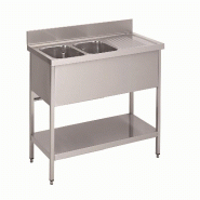 ITALCONCEPT L2G Plonge Inox Soudee, 2 Bacs 850mm x 1600mm x 600 mm - 3616350006738