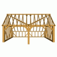 Maison à ossature en bois plain-pied d02 : 2-bay / en kit / toit double pente