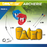 Pack équipements Archery Tag - 10 arcs - 10 masques de protection - 50 flèches - 10 obstacles gonflables