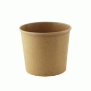 Packnwood FHC - 500Pcs - Pot "Deli" rond en carton kraft - H95mm 700ml - marron en carton 210DELIK22K Packnwood FHC - 500Pcs - Pot "Deli" rond en carton kraft - H95mm 700ml - marron en carton 210DELIK22K