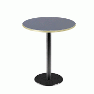RestooTab - Table Rome Ø70cm bleu fes fenix chants couleur laiton - bleu Bois manufacturé TB-ROM-R70M-BL.FES-LAI