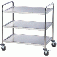 Romux® Chariot de service 3 plateaux | Chariot de transport polyvalent en acier | Chariot traiteur - inox 8436604199192