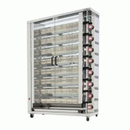 Rôtissoire professionnelle à gaz Arilex 8 broches – 56 kW – capacité 36 à 48 poulets – inox - Acier inoxydable 14/1 8ASG
