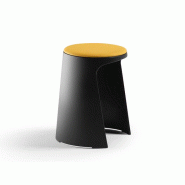 Lot de 4 tabourets plastique et assise bois naturel Lot de 4 tabourets plastique et assise bois naturel