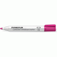 Staedtler lumocolor 351 rotulador para pizarra - punta redonda - trazo 2mm - capuchon con clip - color rosa - 4007817074299