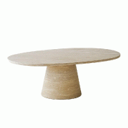 STELLAMEUBLES Table basse duo CALYPSO Travertin - 3667335116416