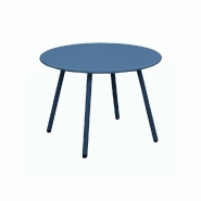 Table basse de jardin ronde en acier rio - bleu Ø 50 cm
