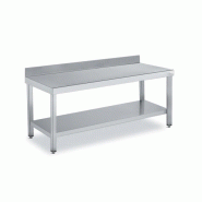 Tables Inox de Travail DISTFORM Premium avec Dosseret et Etagère - Profondeur 600 mm longueur 2800 mm - QM160280 Tables Inox de Travail DISTFORM Premium avec Dosseret et Etagère - Profondeur 600 mm longueur 2800 mm - QM160280