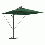 VidaXL Parasol banane à mât déporté Vert 249 x 249 x 250 cm Modèle Atlas Riviera - 42003400