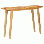 VidaXL Table à dîner Naturel 100 x 35 x 75 cm Bois de mangue massif Modèle Helios Nova Élite - 4104622