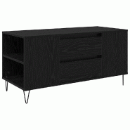 VidaXL Table basse Chêne noir 102 x 44,5 x 50 cm Bois d'ingénierie Modèle Helios Design - 882689