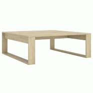 VidaXL Table basse Chêne sonoma 100x100x35 cm Bois d'ingénierie Modèle Apex Signature Élite - 808633