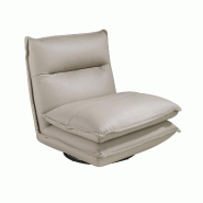 Angel Cerdá Fauteuil pivotant en cuir gris taupe 5244C 88 x 93 x 93 - gris fourrure 8435631053590