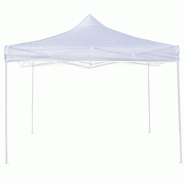 Bâche de toit blanche imperméable 3x3 pour remplacement de gazebo pliable - blanc textile 8055829982046