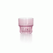 Bazar Bizar Tumbler en verre 8.3x8.3x8 cm rose poudré - Lot de 24 - rose verre CNSJ013Blu-MTR24