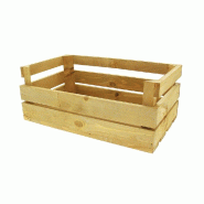 Cagette pin naturel ouverture sur l'avant 50x30x20cm - par 6