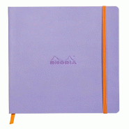 Cahier souple Rhodiarama iris 190x250 / B5, 160p./80 feuilles ivoire 90 g/m², ligné - violet 117509C