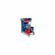 Chariot de menage ariane 1050 base 85x53 4 seaux avec presse a machoire_0