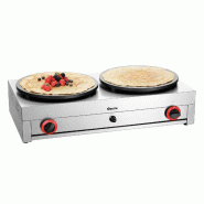 Crêpière gaz 2CP400G 2xØ400mm Bartscher