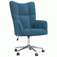 Décoshop26 - Fauteuil lounge chaise de canapé bureau sur roulettes design moderne en velours bleu DEC026645 - bleu 3000255932788 Décoshop26 - Fauteuil lounge chaise de canapé bureau sur roulettes design moderne en velours bleu DEC026645 - bleu 3000255932788