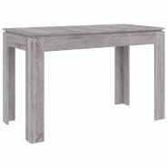 Décoshop26 - Table de salle à manger design moderne 120 x 60 x 76 cm bois d'ingénierie gris DEC036676 - gris Bois massif 3000261339397