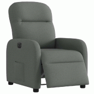 Fauteuil inclinable électrique Gris foncé Tissu Modèle Belviora - 8721102959356