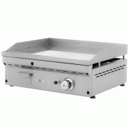 Fry-Top électrique FULL-CROM semi-rainurée en CHROME - L600 | Mainho - FCRE60