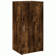 Helloshop26 - Armoire de rangement chêne fumé 50 x 45 x 103 cm praticité moderne usage bureau en bois d'ingénierie chêne fumé 02_0051215 - Bois