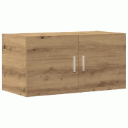 Helloshop26 - Armoire murale chêne artisanal avec 2 portes rangement élégant 80 x 39 x 40 cm en bois d'ingénierie chêne 02_0050715 - Bois massif
